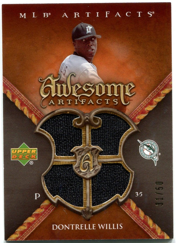 Dontrelle Willis Upper Deck MLB Artifacts Jersey Card 31/50