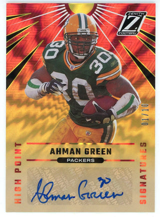 Ahman Green Autographed 2021 Panini Zenith High Point Card #HPS-AG