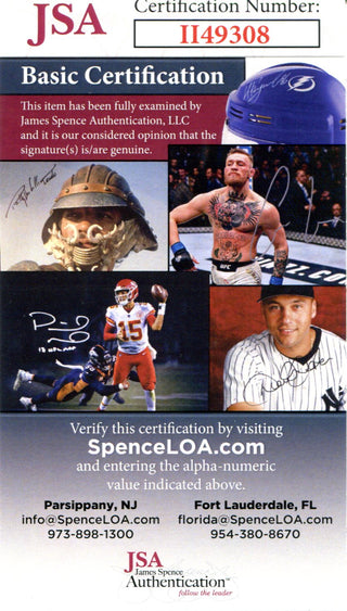 Phil Esposito Autographed 3x5 Card (JSA)