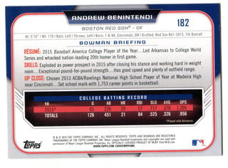 Andrew Benintendi 2015 Bowman Rookie Card