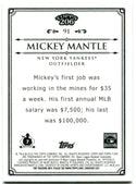 Micky Mantle Topps 206 Reprint 2010