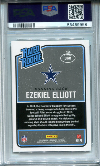 Ezekiel Elliot 2016 Panini Donruss #368 PSA NM-MT 8 Card
