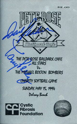 Dave Parker & Tony Perez Autographed Pete Rose Ballpark Cafe Program