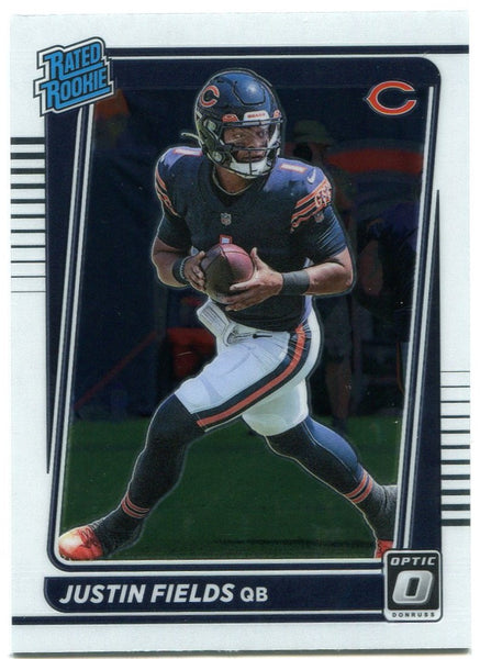 Shop Justin Fields Chicago Bears Autographed 2021 Donruss Optic