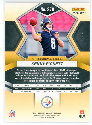 Kenny Pickett 2022 Panini Mosaic NFL Debut Silver Prizm Rookie Card #270