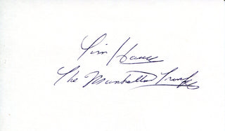 Tim Hauser "The Manhattan Transfer" Autographed 3x5 Card (JSA)