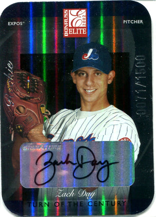 Zach Day 2002 Donruss Elite Autographed Card #71/1500