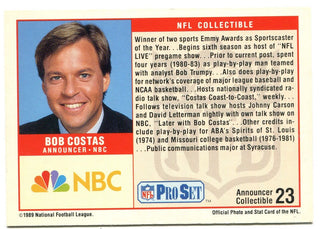 Bob Costas 1989 NFL Autographed Card