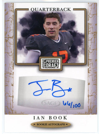 Ian Book Autographed 2021 Sage Premier Draft Rookie Card #AI93