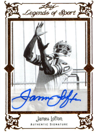 James Lofton Autographed 2012 Leaf Legends of Sport Card