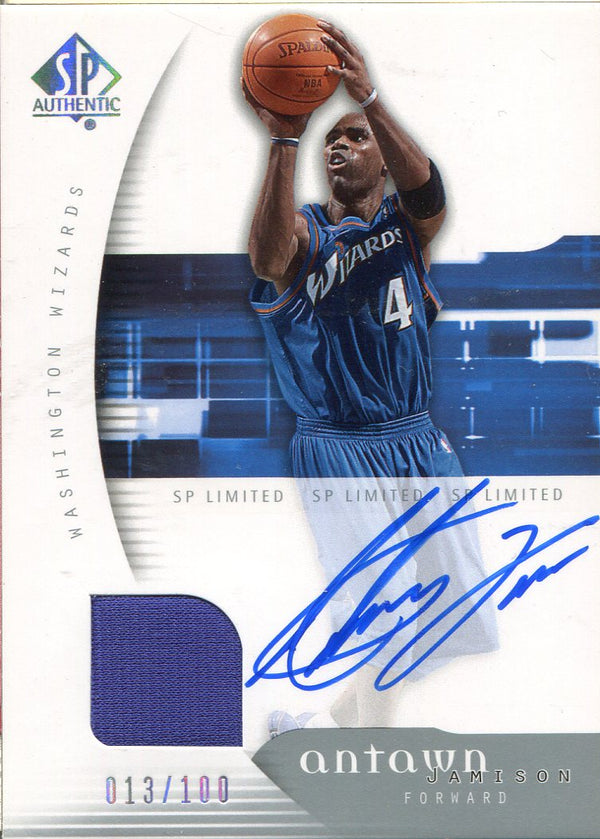 Antawn Jamison Autographed 2005 Upper Deck SP Jersey Card