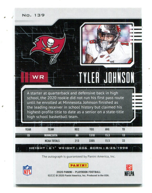 Tyler Johnson 2020 Panini Playbook #139 Autographed RC 62/75