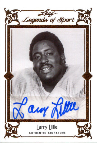 Larry Little Autographed 2012 Leaf Legends of Sport Card