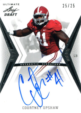 Courtney Upshaw Autographed 2012 Leaf Ultimate Draft Rookie Card