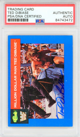 Ted DiBiase Autographed 1991 Classics WWF Card #24 (PSA Auto)