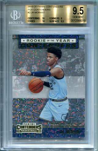 Ja Morant 2019-20 Panini ROY Contenders #2 Card (BGS 9.5)