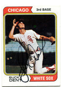 Bucky Dent 1974 Topps Autographed Rookie Card