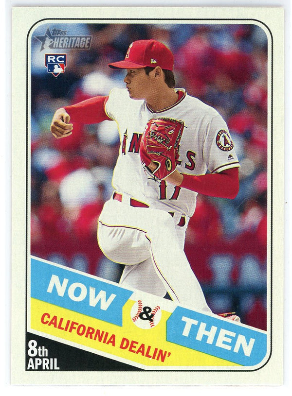 Shohei Ohtani 2018 Topps Heritage Now & Then Rookie Card #NT-11