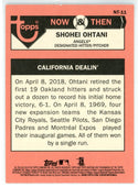 Shohei Ohtani 2018 Topps Heritage Now & Then Rookie Card #NT-11
