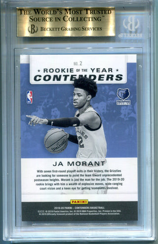 Ja Morant 2019-20 Panini ROY Contenders #2 Card (BGS 9.5)