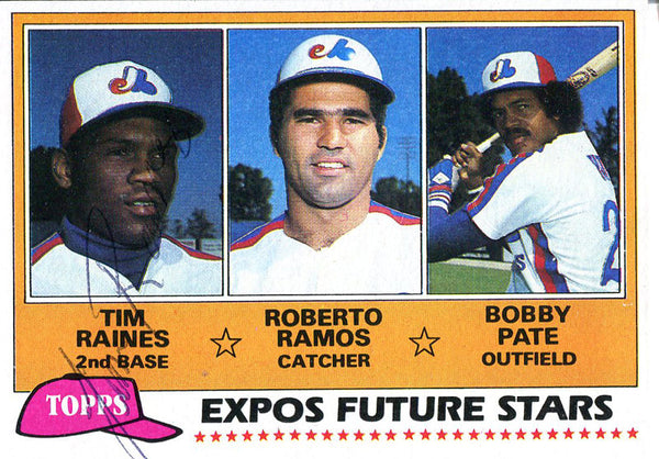 Tim Raines Autographed 1981 Topps Card