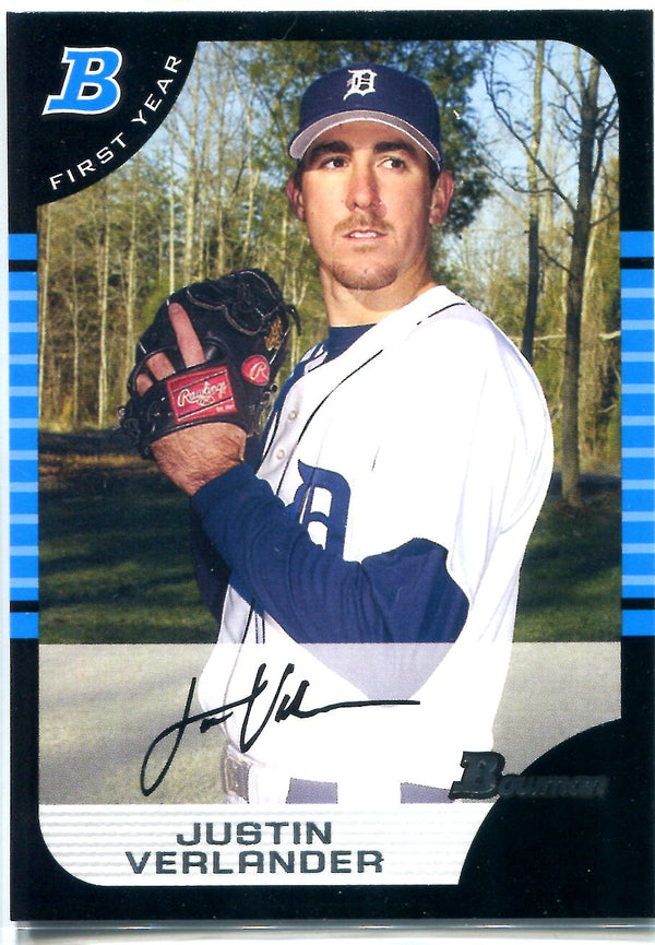 Justin Verlander 2005 Bowman Rookie Card