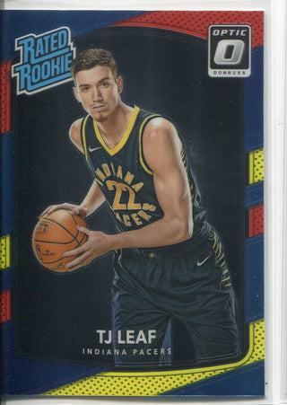TJ Leaf 2017-18 Donruss Optic Red & Yellow Rated Rookie Card