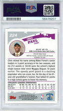 Chris Paul 2005 Topps Rookie Card #224 (PSA)