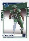 Denzel Mims 2020 Panini Donruss Clearly Blue Rated Rookie Card #RR-DM