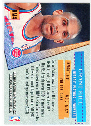 Grant Hill 1996 Topps Stadium Club Members Only Reign Men Card #RM4
