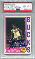 Oscar Robertson 1969 Topps #55 (PSA GEM MT 10 AUTO) Card