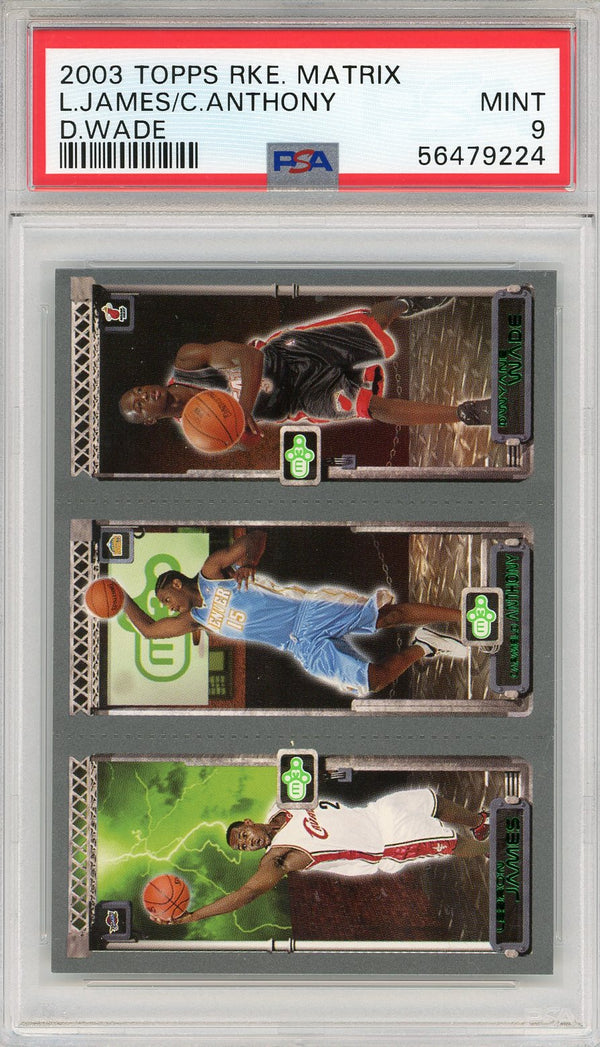 LeBron James, Carmelo Anthony Dwyane Wade 2003 Topps Rookie
