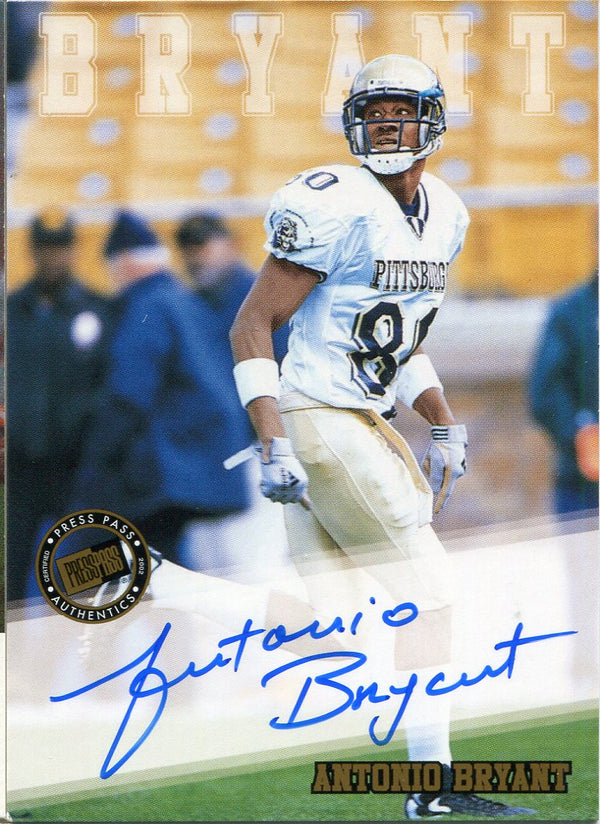 Antonio Bryant Autographed 2002 Press Pass Card