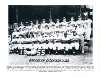 George Shotgun Shuba Autographed 1955 Brooklyn Dodgers 8x10 Photo