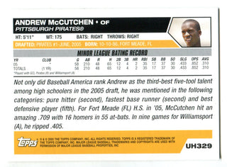 Andrew McCutchen 2005 Topps Rookie Card