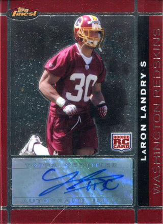 LaRon Landry Autographed 2007 Topps Finest Rookie Card