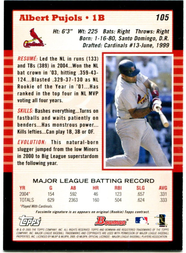 Albert Pujols Bowman 2005 #195