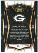 Jordan Love 2020 Panini Select Premier Level Dragon Scale Prizm Rookie Card #147