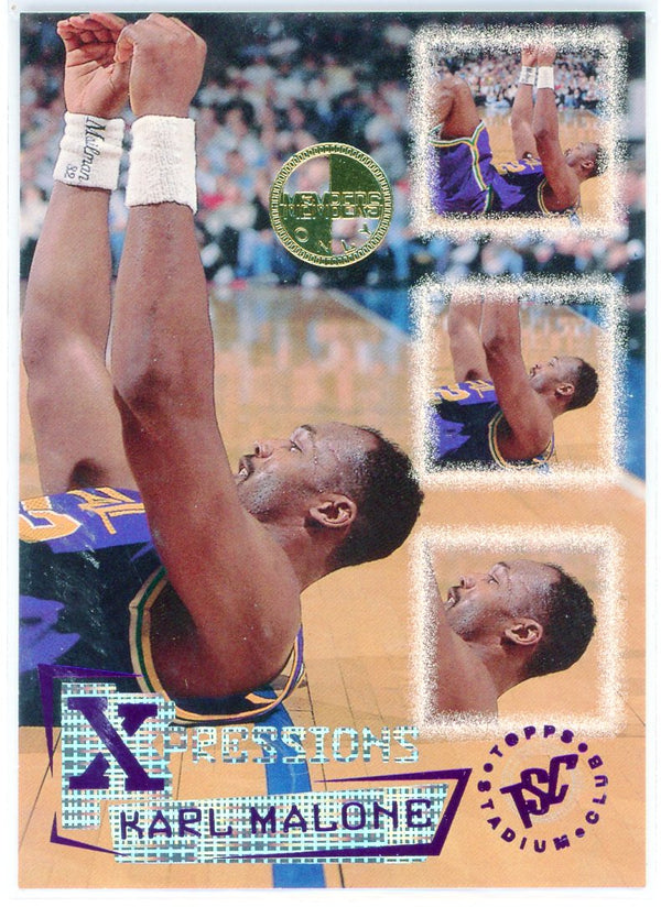 Karl Malone 1996 Topps Stadium Club Members Only Xpressions Card #354