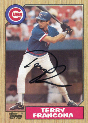 Terry Francona Autographed 1987 Topps Card