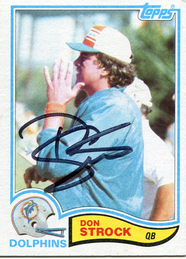 Don Strock Autographed 1982 Topps Card