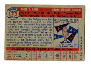 Roger Craig 1957 Topps #173 Card