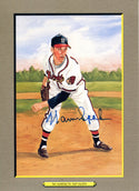 Warren Spahn Autographed Perez Steele Greatest Moments Card (JSA)