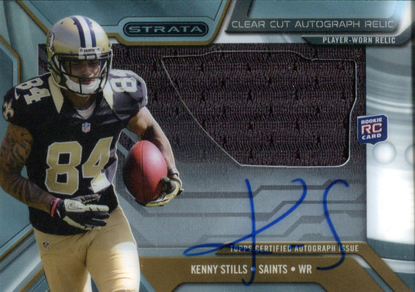 Kenny Stills Autographed 2013 Topps Strata  Rookie Jersey Card