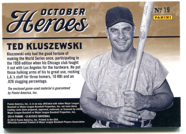 2014 Panini Classics - October Heroes Bats #19 Ted Kluszewski