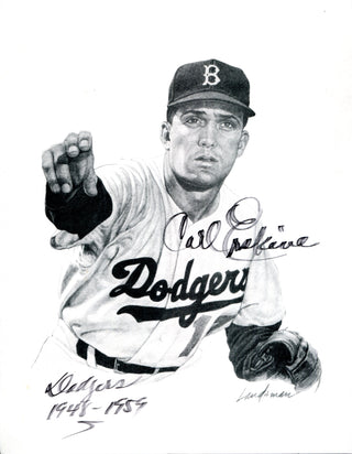 Carl Erskine Autographed 8x10 Photo