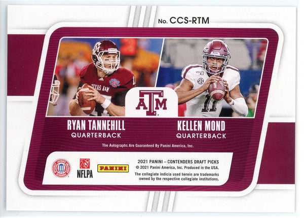 Ryan Tannehill & Kellen Mond Autographed 2021 Panini Contenders Draft Picks Card #CCS-RTM
