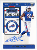 Ed Oliver Autographed 2019 Panini Contenders Rookie Ticket Card #197