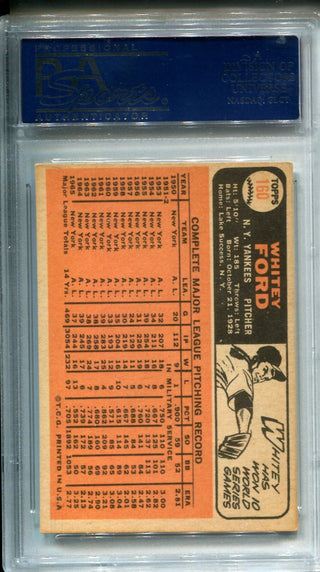 Whitey Ford 1966 Topps Unsigned Card (PSA)