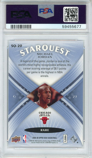 Michael Jordan 2008 Upper Deck Starquest Cyan Card #SQ-20 (PSA Gem MT 10)